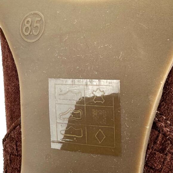 Sole Society Zada Women Red Wine Ankle Boot Size 8.5 Suede Cuban Heel Almond Toe - Picture 9 of 16